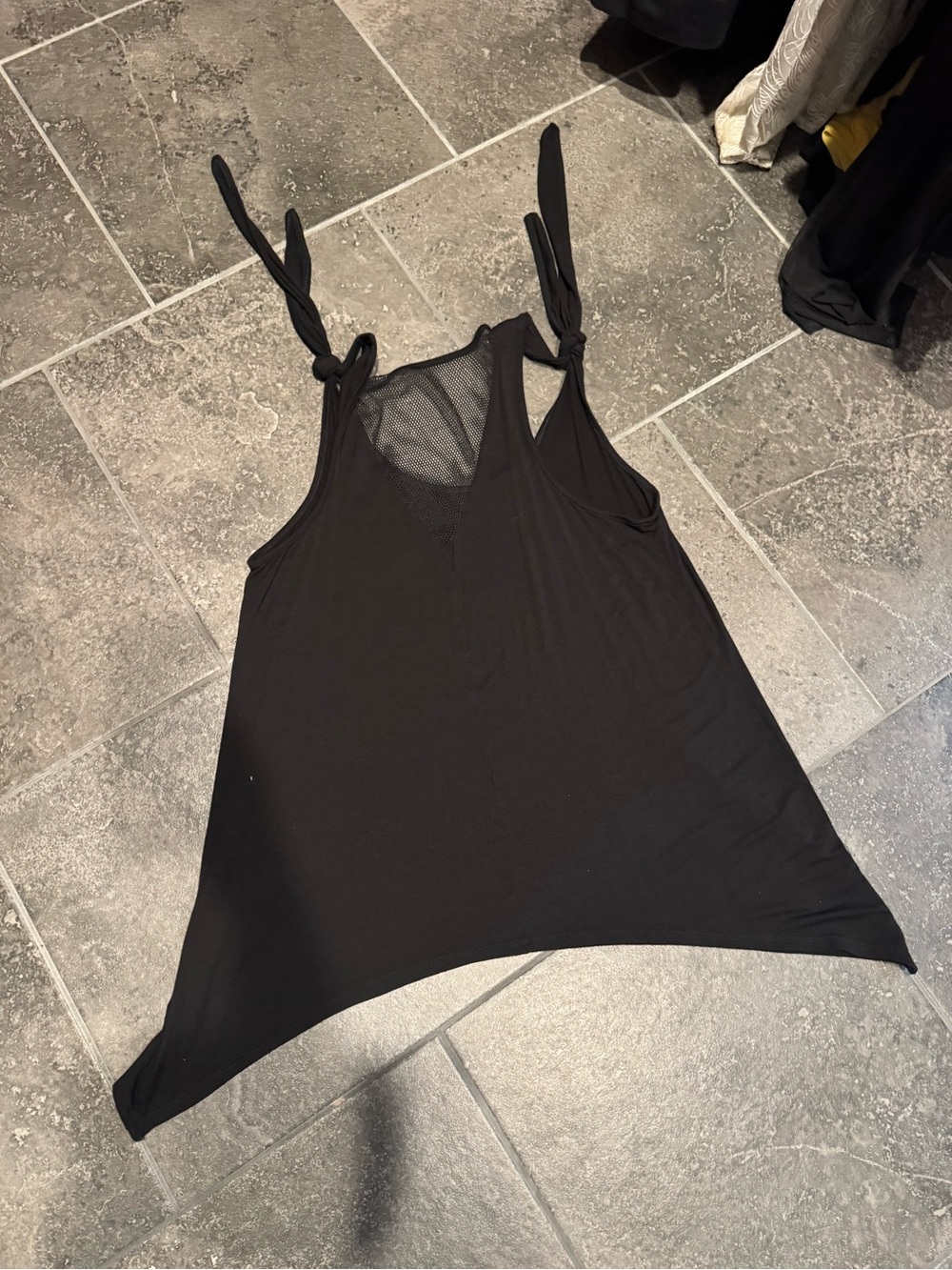 Midnight Hour Nature's Magic Black Graphic Tie-Shoulder Tank Top - Picture 3 of 3